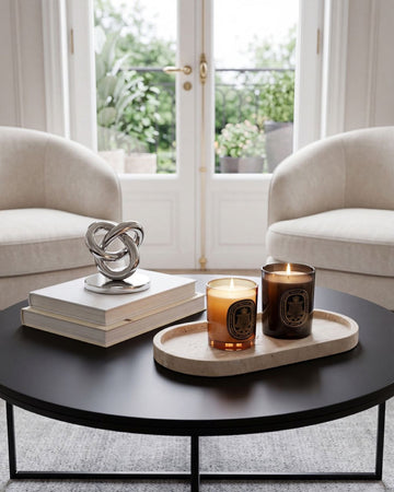 How to Style a Marble Tray on a Coffee Table