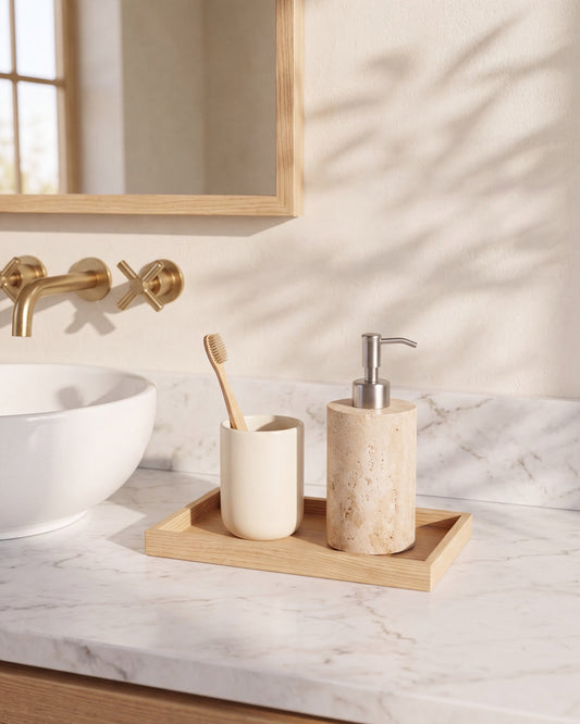 Marble Bathroom Trays: What to Know About Water, Soap and Stains