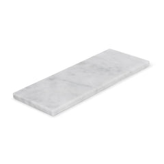 LOMA - Handcrafted Italian Carrara White Marble Rectangular Platter S - 9.8 x 3.9 in