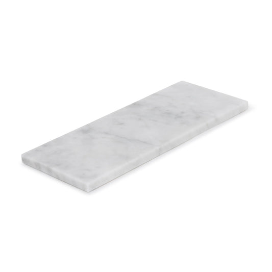 LOMA - Handcrafted Italian Carrara White Marble Rectangular Platter S - 9.8 x 3.9 in