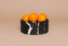 YUKI - Handcrafted Chinese Nero Marquina Marble Round Fruit Bowl - Ø9.4 in