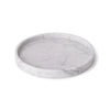 VARRO - Handcrafted Italian Carrara White Marble Round Tray - Ø11.8 in