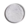 VARRO - Handcrafted Italian Carrara White Marble Round Tray - Ø11.8 in