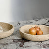 ONDO - Handcrafted Turkish Beige Travertine Round Bowl - 9.8 x 1.8 in