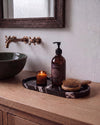 ARC - Handcrafted Chinese Nero Marquina Marble Oval Tray - 11.8 x 5.9 in