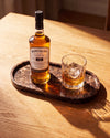 ARC - Handcrafted Spanish Dark Emperador Marble Oval Tray - 11.8 x 5.9 in