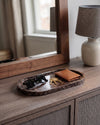 ARC - Handcrafted Spanish Dark Emperador Marble Oval Tray - 11.8 x 5.9 in