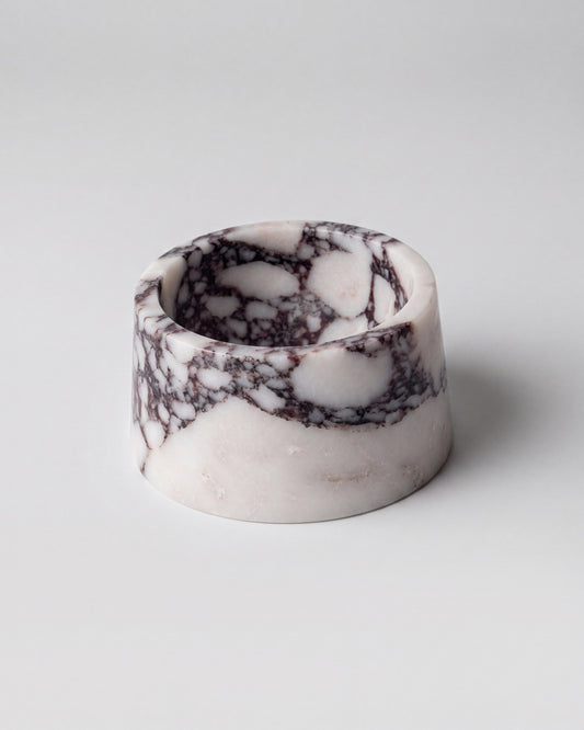 BONO - Handcrafted Italian Calacatta Viola Marble Dog Bowl - Ø7.5 x H3.9 in