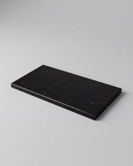 LOMA - Handcrafted Chinese Nero Marquina Marble Rectangular Platter L - 15.7 x 7.9 in