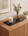 LOMA - Handcrafted Chinese Nero Marquina Marble Rectangular Platter L - 15.7 x 7.9 in