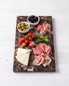 LOMA - Handcrafted Spanish Dark Emperador Marble Rectangular Platter L - 15.7 x 7.9 in