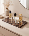 LOMA - Handcrafted Spanish Dark Emperador Marble Rectangular Platter L - 15.7 x 7.9 in