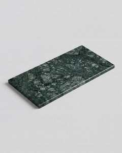 LOMA - Handcrafted Indian Green Marble Rectangular Platter M - 11.8 x 5.9 in