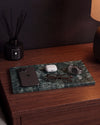 LOMA - Handcrafted Indian Green Marble Rectangular Platter M - 11.8 x 5.9 in