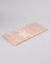 LOMA - Handcrafted Turkish Beige Travertine Rectangular Platter L - 15.7 x 7.9 in