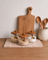 LOMA - Handcrafted Turkish Beige Travertine Rectangular Platter L - 15.7 x 7.9 in