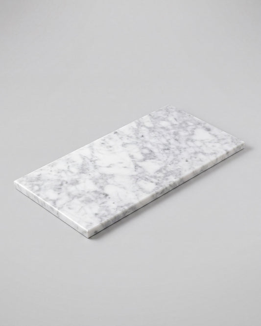 LOMA - Handcrafted Turkish Lilac Marble Rectangular Platter L - 15.7 x 7.9 in