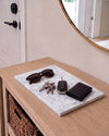 LOMA - Handcrafted Turkish Lilac Marble Rectangular Platter L - 15.7 x 7.9 in