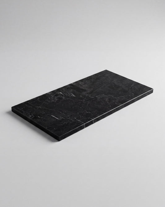 LOMA - Handcrafted Chinese Nero Marquina Marble Rectangular Platter M - 11.8 x 5.9 in