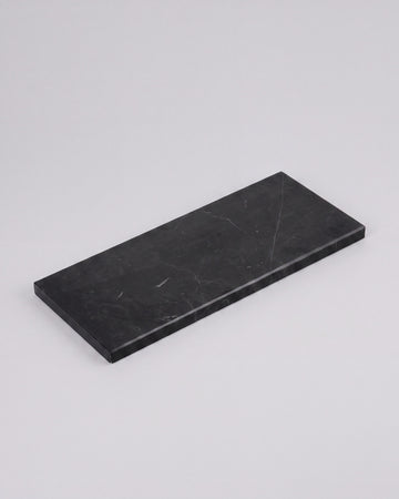 LOMA - Handcrafted Chinese Nero Marquina Marble Rectangular Platter S - 9.8 x 3.9 in