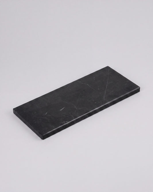 LOMA - Handcrafted Chinese Nero Marquina Marble Rectangular Platter S - 9.8 x 3.9 in