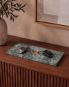 LOMA - Handcrafted Indian Green Marble Rectangular Platter S - 9.8 x 3.9 in