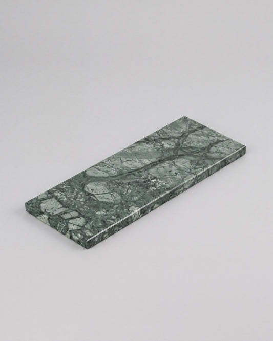 LOMA - Handcrafted Indian Green Marble Rectangular Platter S - 9.8 x 3.9 in