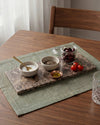 LOMA - Handcrafted Spanish Dark Emperador Marble Rectangular Platter S - 9.8 x 3.9 in