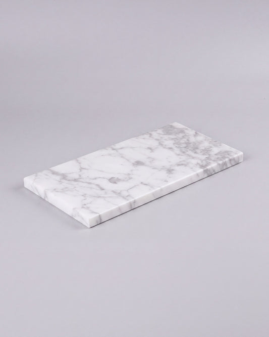 LOMA - Handcrafted Turkish Lilac Marble Rectangular Platter M - 11.8 x 5.9 in