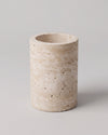 MILO - Handcrafted Turkish Beige Travertine Wine Cooler - Ø4.7 x 7.1 in