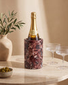 MILO - Handcrafted Turkish Rosa Levanto Marble Wine Cooler - Ø4.7 x 7.1 in