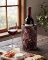 MILO - Handcrafted Turkish Rosa Levanto Marble Wine Cooler - Ø4.7 x 7.1 in