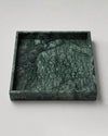 MEZA - Handcrafted Indian Green Marble Square Tray - 11.8 x 11.8 in