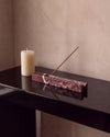 MOKU - Handcrafted Turkish Rosa Levanto Marble Incense Holder - 9.8 x 1.2 in