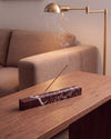 MOKU - Handcrafted Turkish Rosa Levanto Marble Incense Holder - 9.8 x 1.2 in