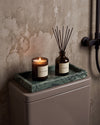 NAMI - Handcrafted Indian Green Marble Rectangular Tray - 11.8 x 5.9 in