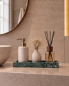 NAMI - Handcrafted Indian Green Marble Rectangular Tray - 11.8 x 5.9 in