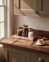 NAMI - Handcrafted Turkish Travertine Rectangular Tray - 11.8 x 5.9 in