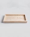 NAMI - Handcrafted Turkish Travertine Rectangular Tray - 11.8 x 5.9 in