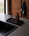 NAMI - Handcrafted Chinese Nero Marquina Marble Rectangular Tray - 11.8 x 5.9 in