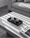 NAMI - Handcrafted Chinese Nero Marquina Marble Rectangular Tray - 11.8 x 5.9 in