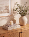 ONDA - Handcrafted Italian Calacatta Viola Marble Scalloped Tray - 10.6 x 7.9 in