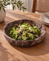 ONDO - Handcrafted Spanish Dark Emperador Marble Round Bowl - 9.8 x 1.8 in