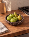 ONDO - Handcrafted Spanish Dark Emperador Marble Round Bowl - 9.8 x 1.8 in