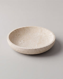 ONDO round bowl in Beige Travertine