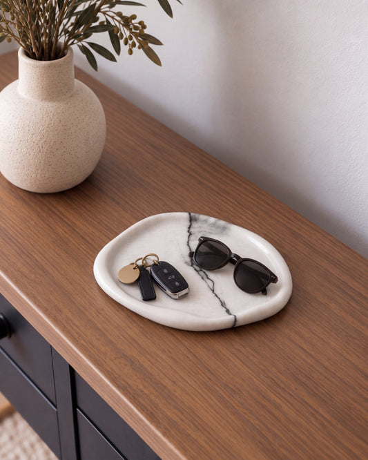 ROCA - Handcrafted Italian Lilac Natural Shape Tray - 10 x 7.1 in