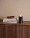 SOKI - Handcrafted Chinese Nero Marquina Marble Tealight Holder L - Ø2.4 x 3.9 in