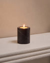 SOKI - Handcrafted Chinese Nero Marquina Marble Tealight Holder M - Ø2.4 x 2.8 in