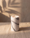 SOKI - Handcrafted Italian Lilac Marble Tealight Holder L - Ø2.4 x 3.9 in