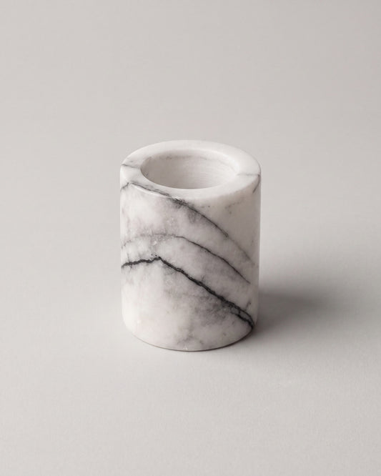 SOKI - Handcrafted Italian Lilac Marble Tealight Holder M - Ø2.4 x 2.8 in
